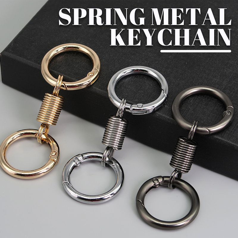(🔥Last Day Promotion - 50% off)Nordic Retro Spring Double Ring Keychain