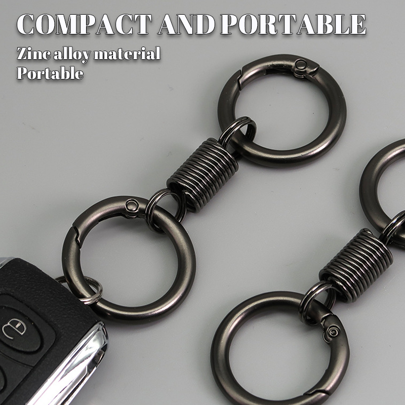 (🔥Last Day Promotion - 50% off)Nordic Retro Spring Double Ring Keychain
