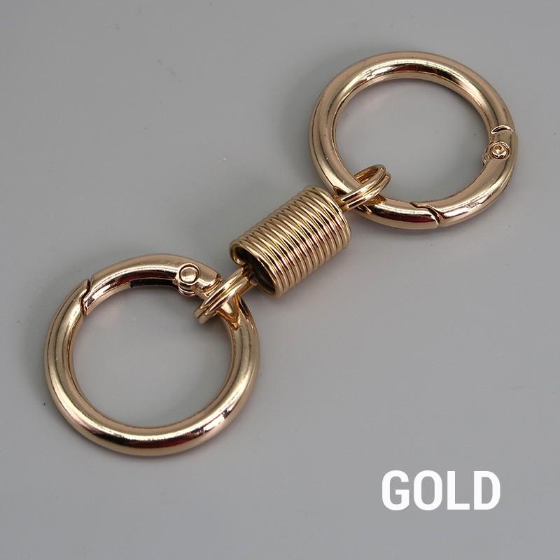 (🔥Last Day Promotion - 50% off)Nordic Retro Spring Double Ring Keychain