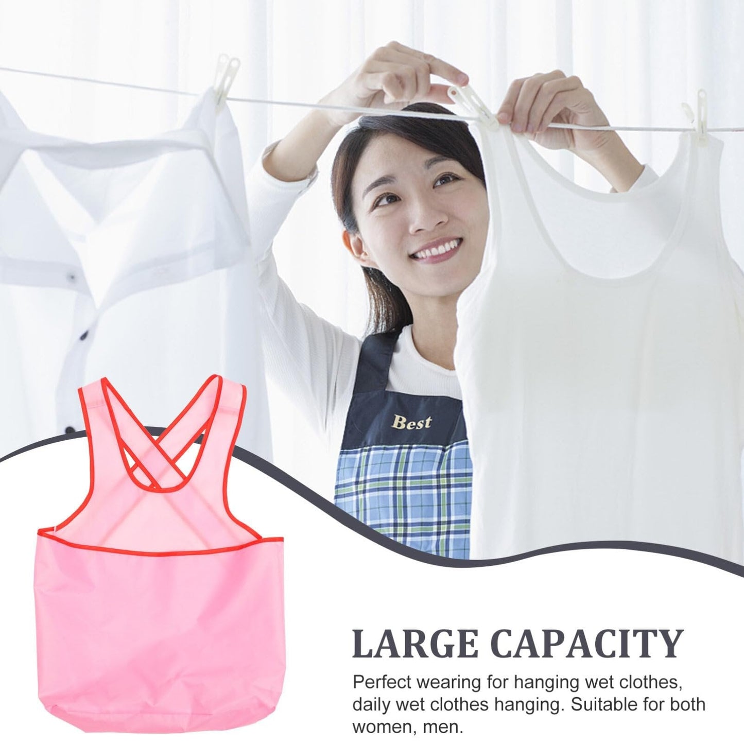 (🔥Last Day Promotion - 50% off)Portable Clothes Drying Apron