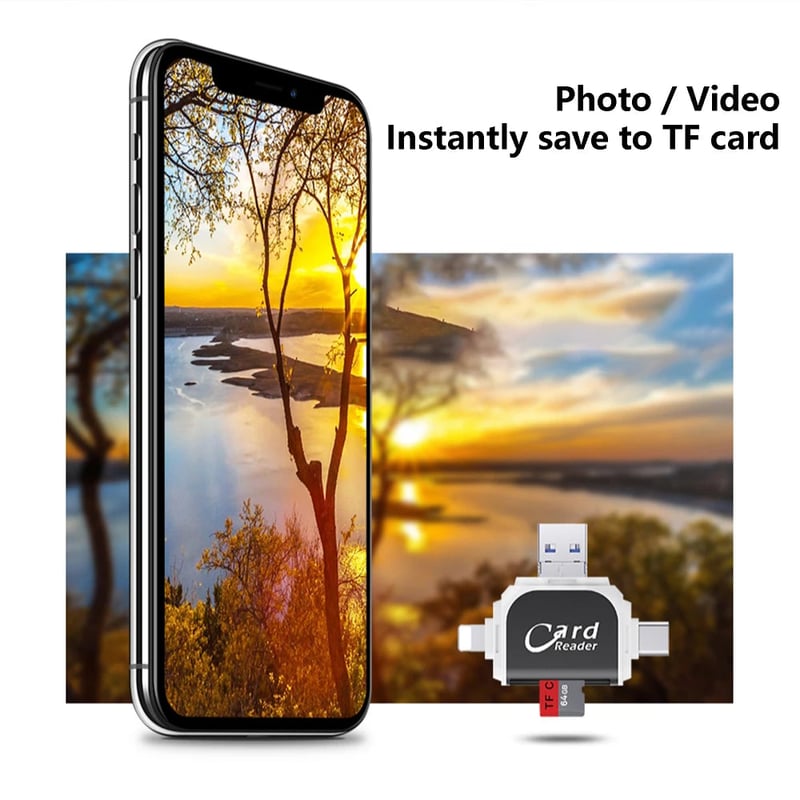 (🔥Last Day Promotion - 50% off)Multi-Port 4 in1 Universal SD TF Card Reader